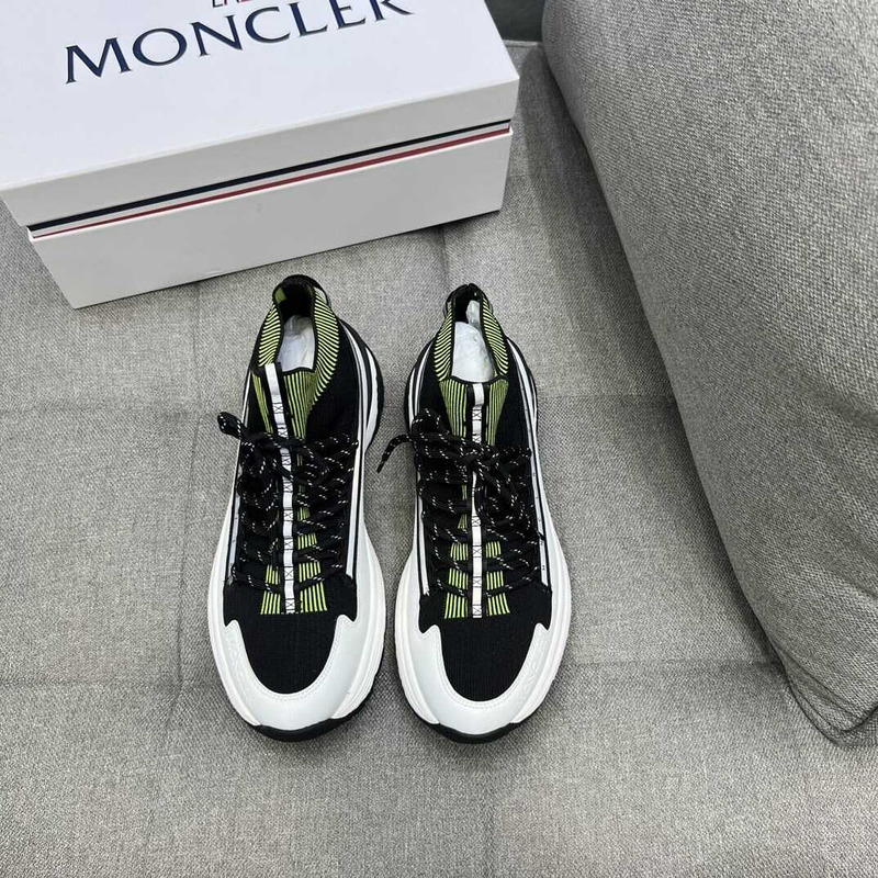 Moncler High Top Sneakers Black Green