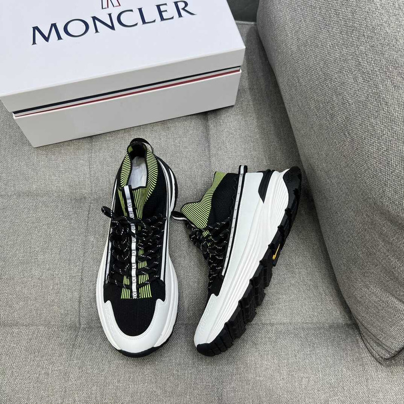 Moncler High Top Sneakers Black Green