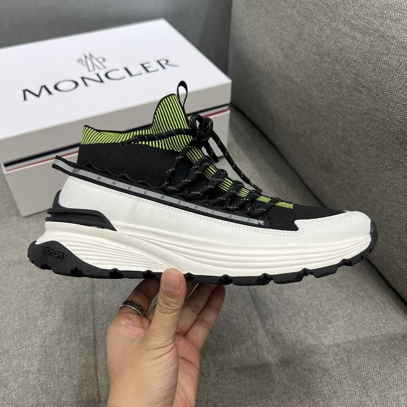 Moncler High Top Sneakers Black Green