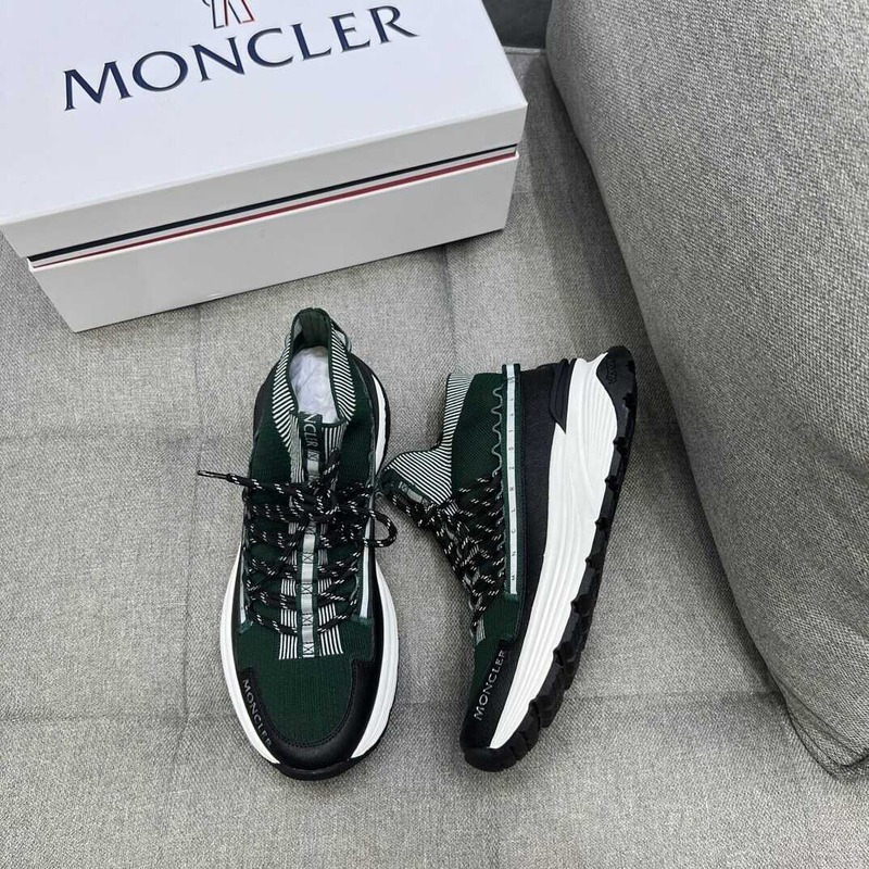 Moncler High Top Sneakers Black Green