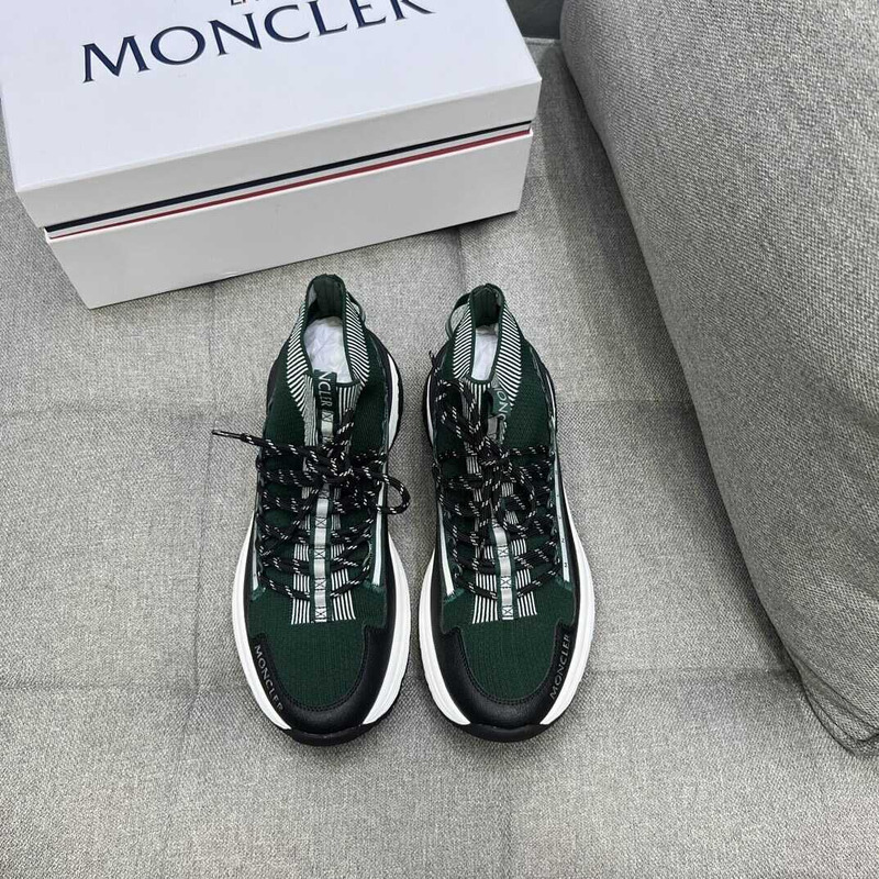 Moncler High Top Sneakers Black Green