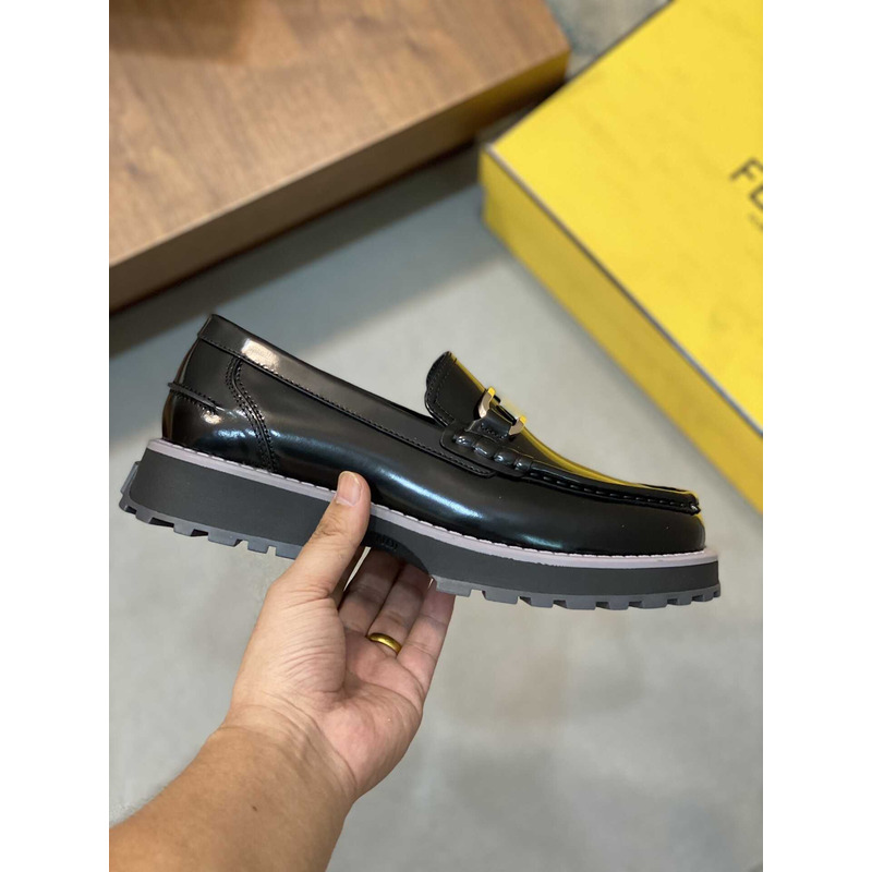 F**di o’lock loafers leather black