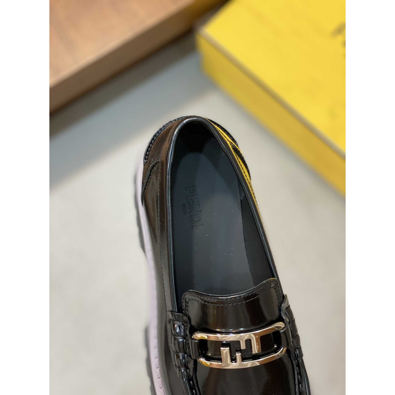 F**di o’lock loafers leather black