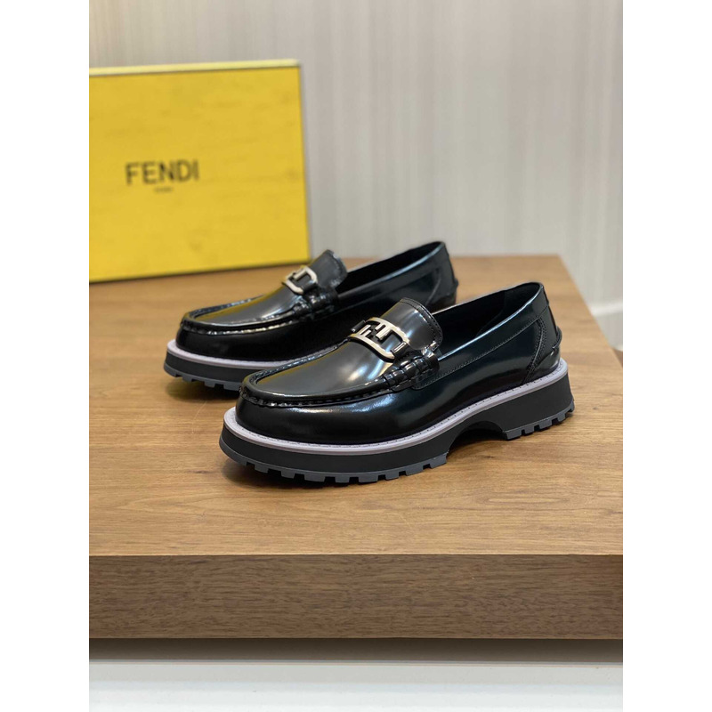 F**di o’lock loafers leather black