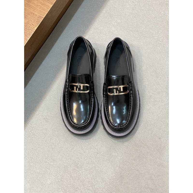 F**di o’lock loafers leather black