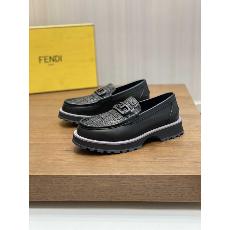 F**di o’lock loafers leather black