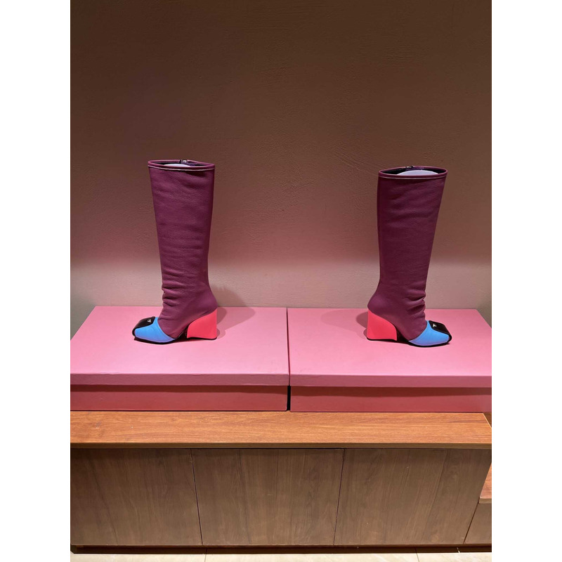 l**is V*t*n patti wedge half boots purple