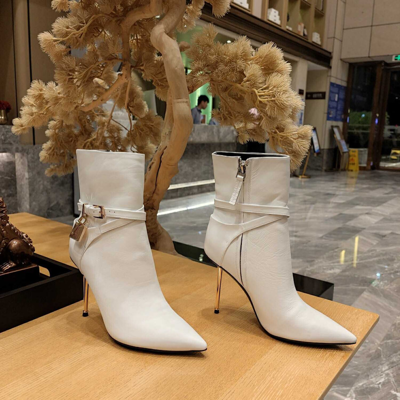 Givenchy G Lock Heeled Ankle Boots White