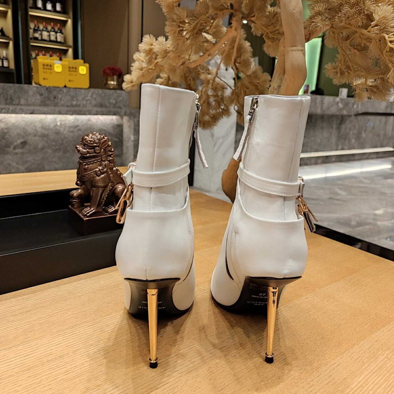 Givenchy G Lock Heeled Ankle Boots White