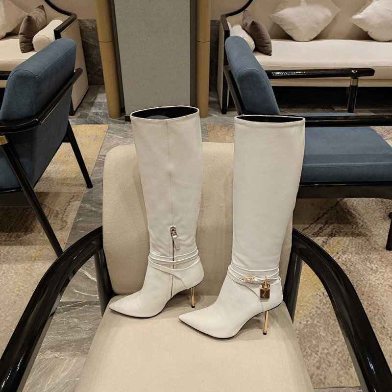 Givenchy G Cube Heeled Boots White