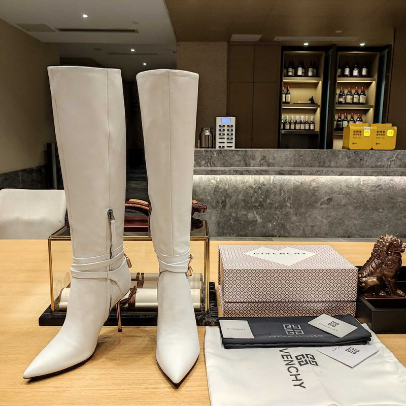 Givenchy G Cube Heeled Boots White