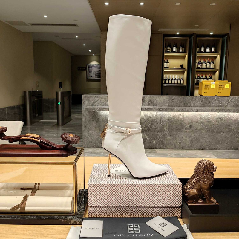 Givenchy G Cube Heeled Boots White