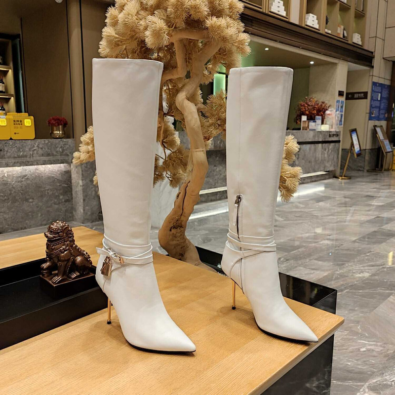 Givenchy G Cube Heeled Boots White