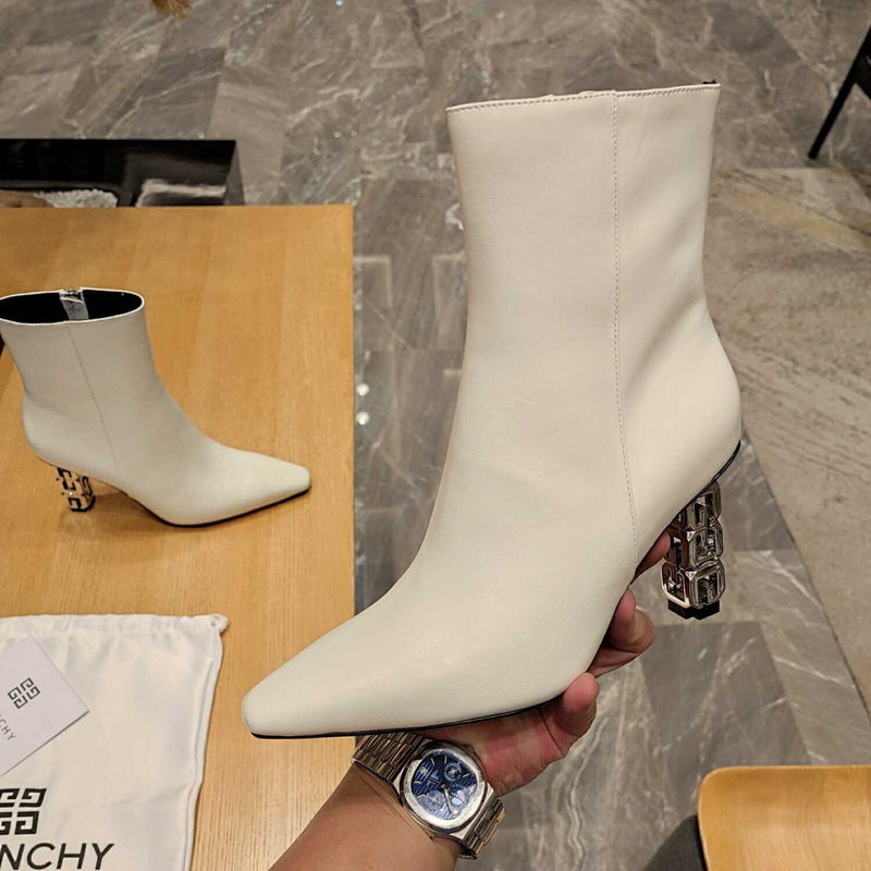 Givenchy G Cube Ankle Boots White