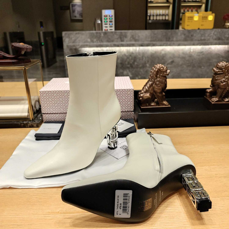 Givenchy G Cube Ankle Boots White