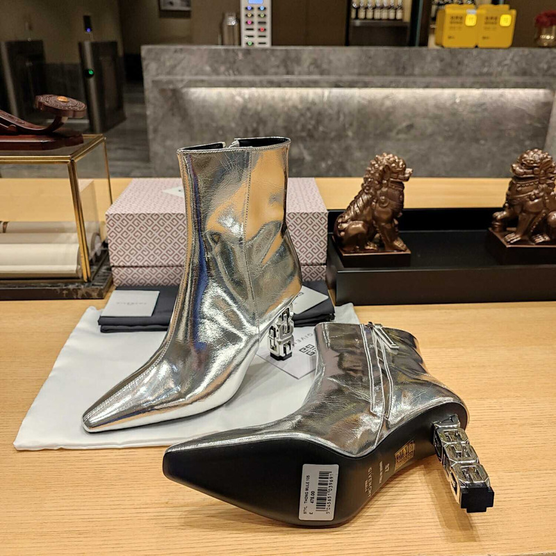 Givenchy G Cube Ankle Boots Silver