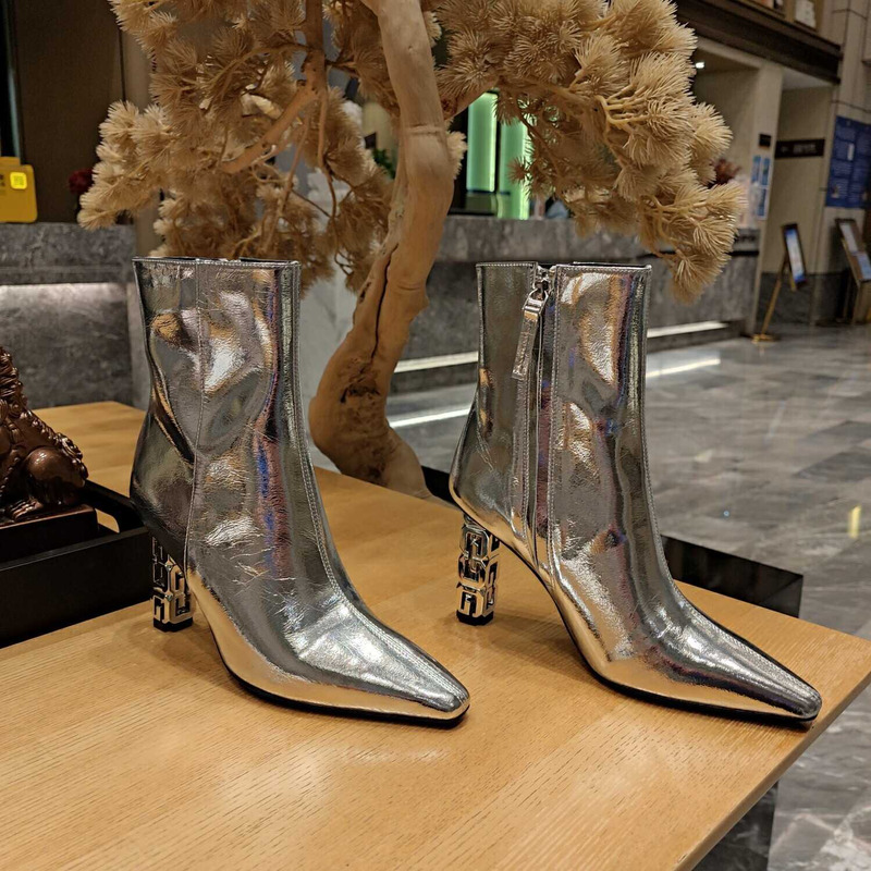 Givenchy G Cube Ankle Boots Silver