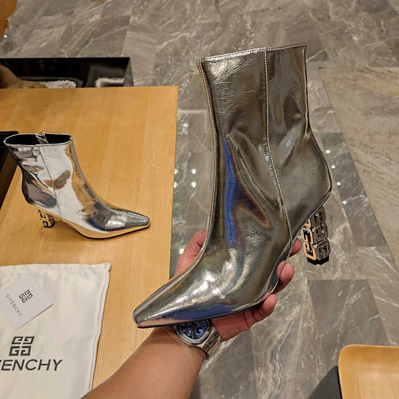 Givenchy G Cube Ankle Boots Silver