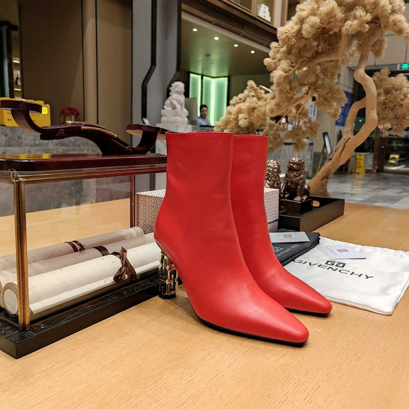 Givenchy G Cube Ankle Boots Red