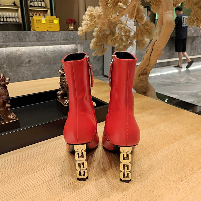 Givenchy G Cube Ankle Boots Red