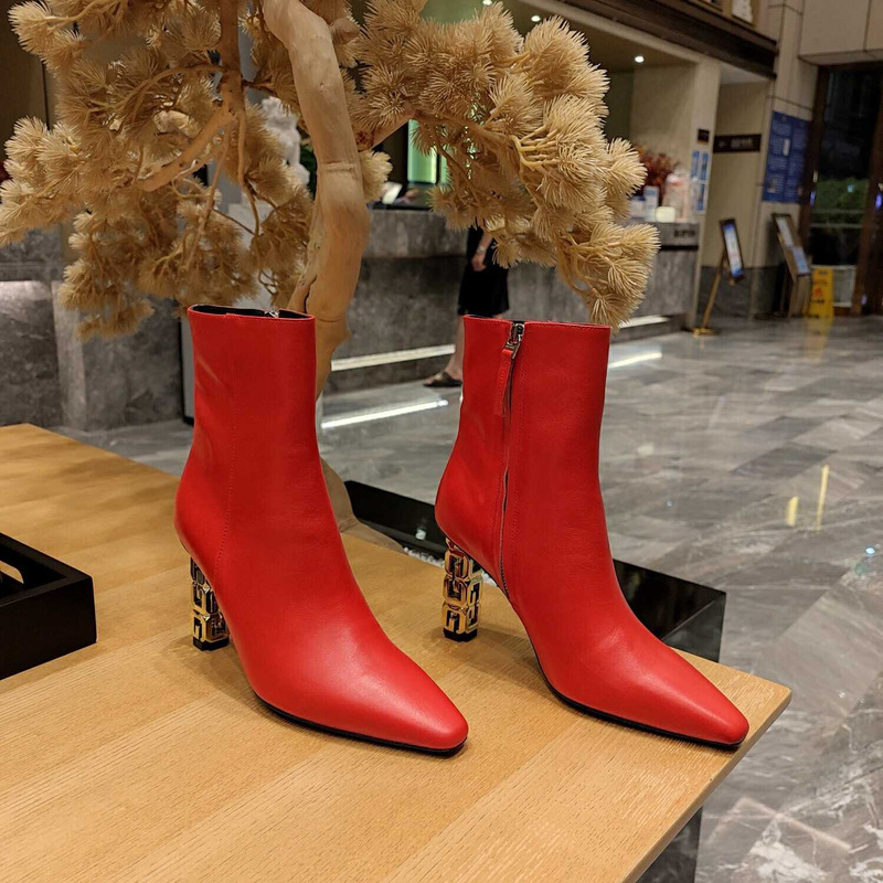 Givenchy G Cube Ankle Boots Red