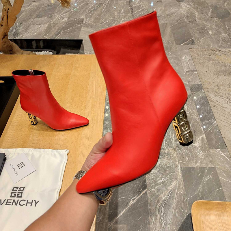 Givenchy G Cube Ankle Boots Red