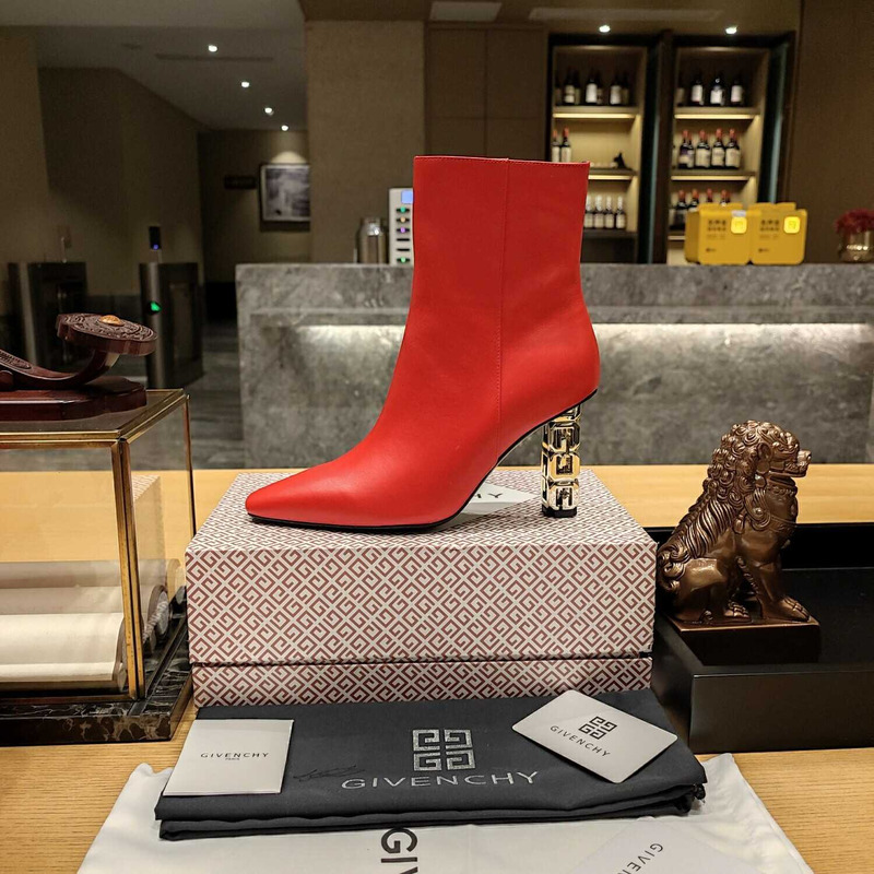 Givenchy G Cube Ankle Boots Red