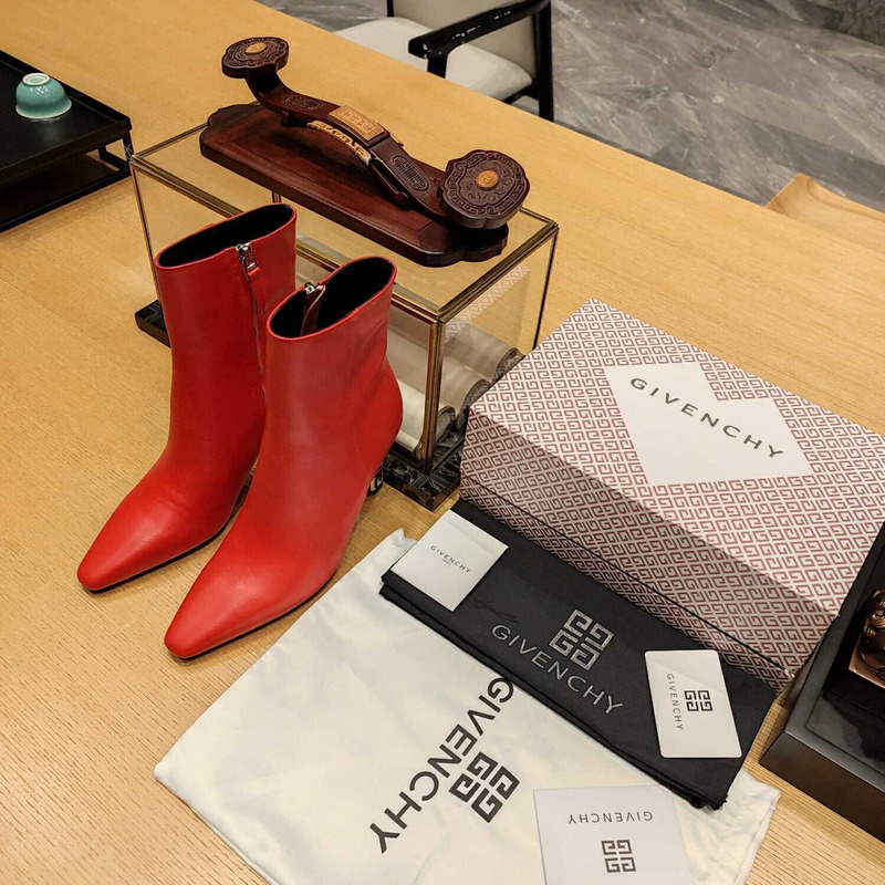 Givenchy G Cube Ankle Boots Red