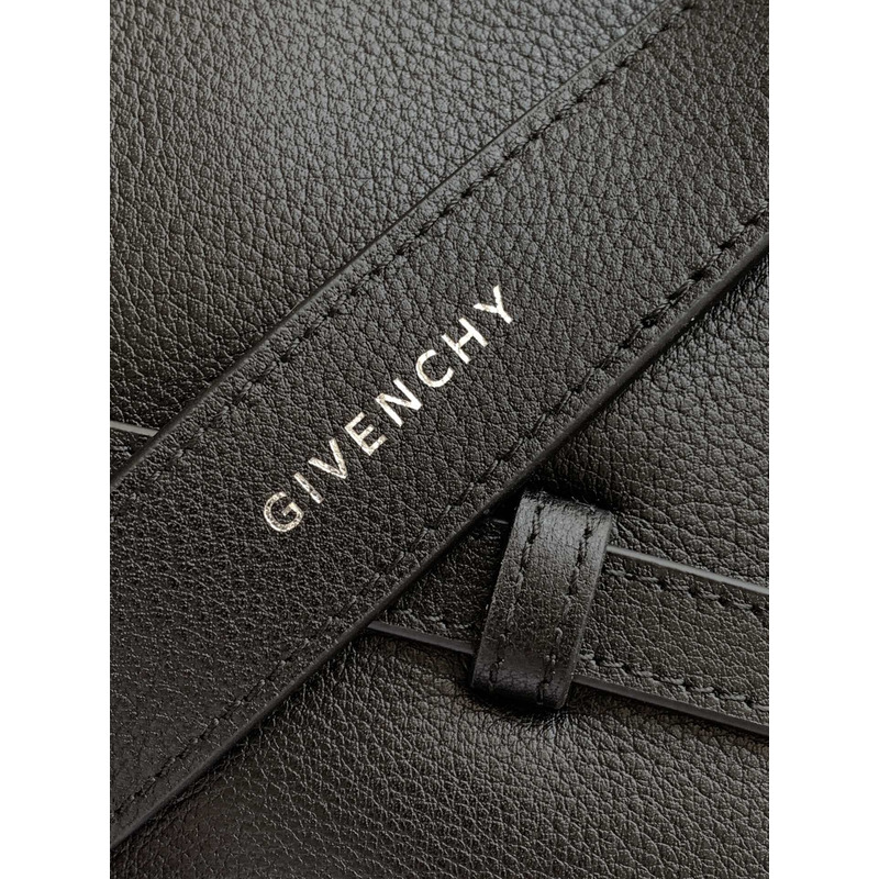 Givenchy Voyou Logo Detailed Medium Shoulder Bag Black