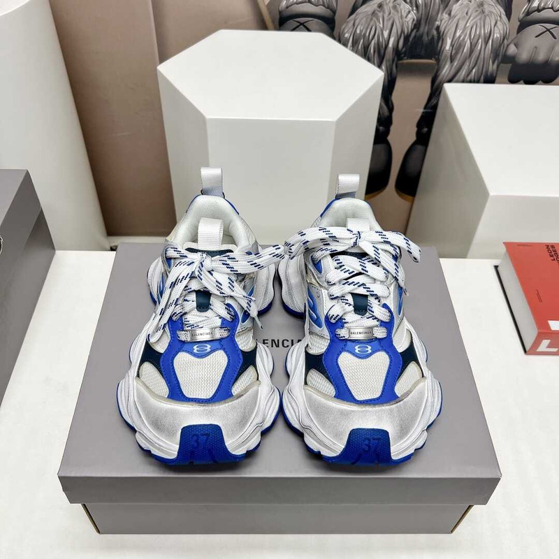 Ba*len*cia*ga cargo sneakers in white and blue