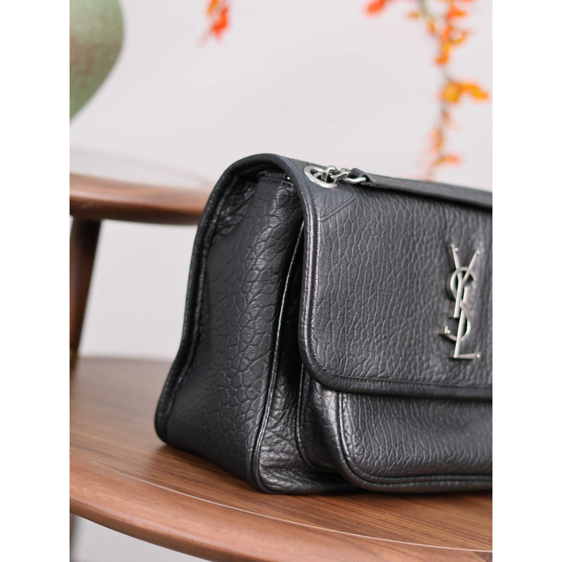 Saint Laurent Niki Medium Bag Grained Lambskin Black