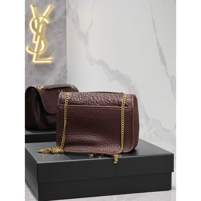 Saint Laurent Niki Grained Lambskin Baby Bag Burgundy