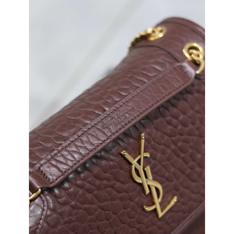 Saint Laurent Niki Grained Lambskin Baby Bag Burgundy