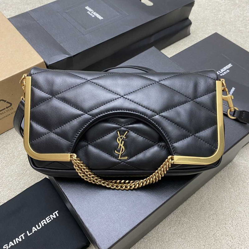 Saint Laurent 87 In Quilted Lambskin Black