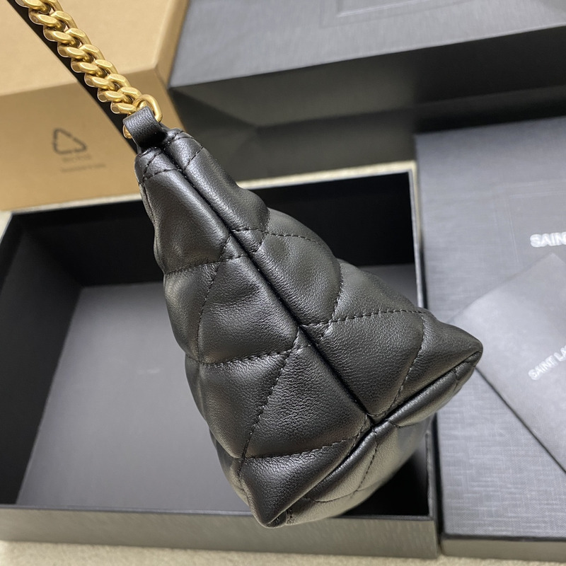 Saint Laurent Mini Quilted Leather Shoulder Bag Black