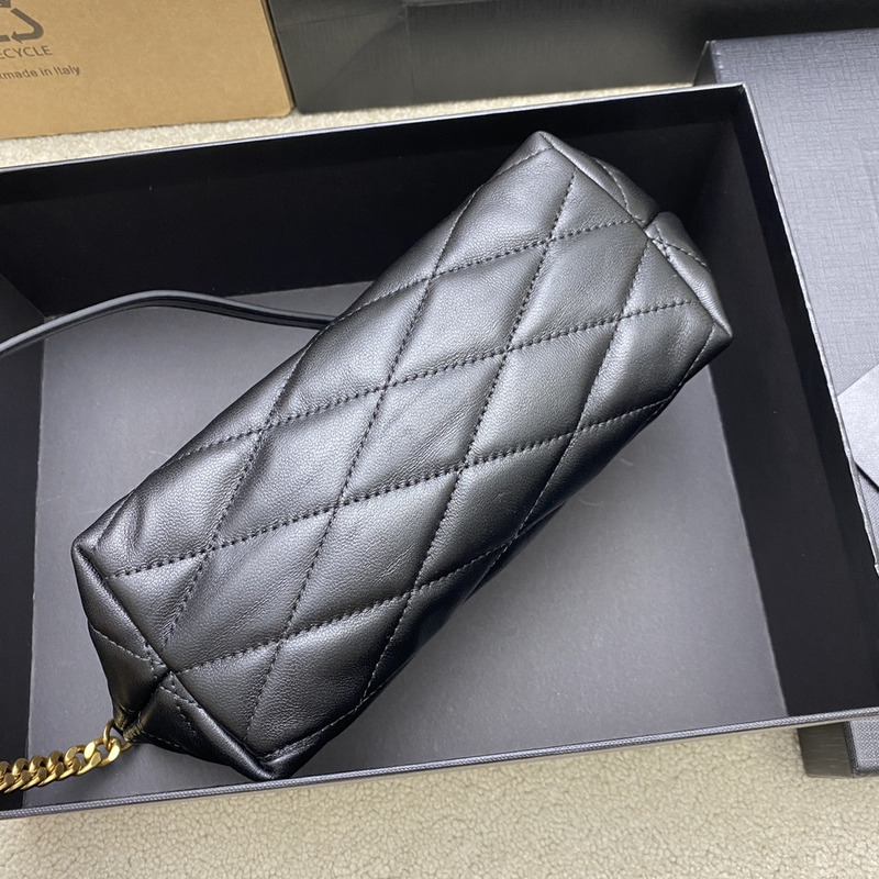 Saint Laurent Mini Quilted Leather Shoulder Bag Black