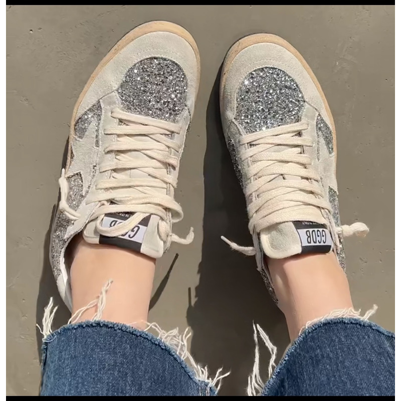 GGDB Ball Star Sneakers Silver