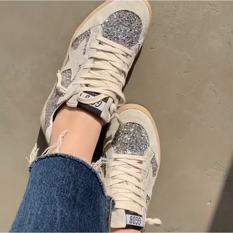 GGDB Ball Star Sneakers Silver