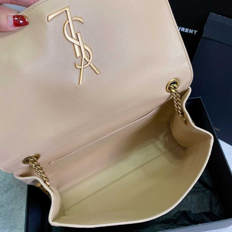 Saint Laurent Kate Medium Reversible Bag In Suede Beige