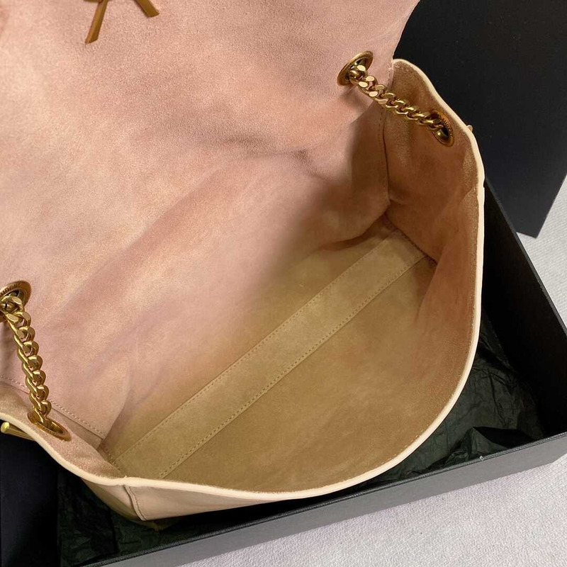 Saint Laurent Kate Medium Reversible Bag In Suede Beige