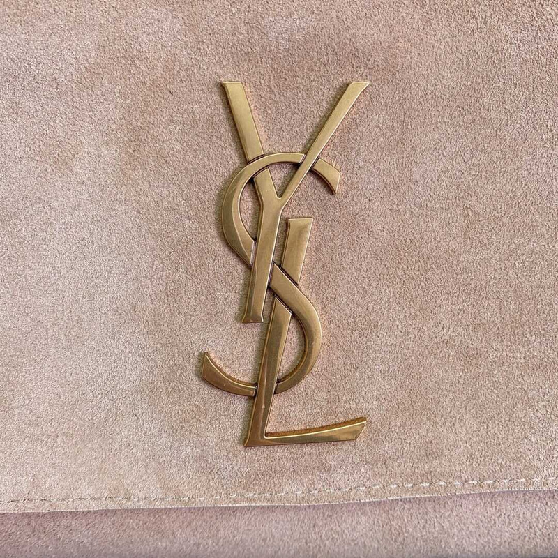 Saint Laurent Kate Medium Reversible Bag In Suede Beige