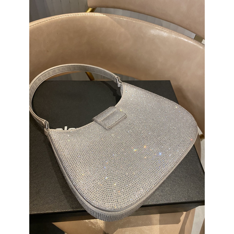 Alexander Wang Denim Mini Shoulder Bag Silver