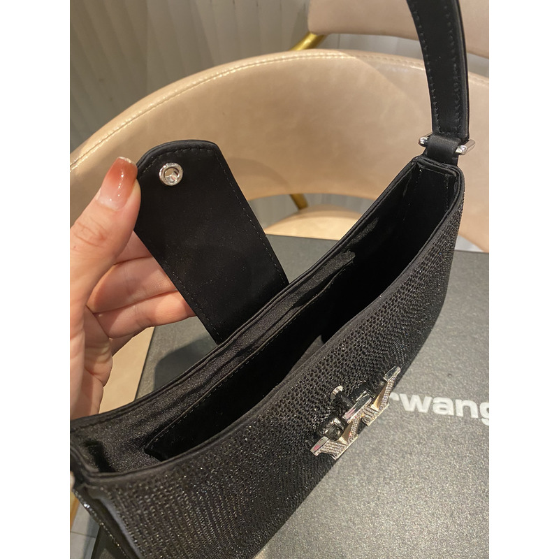 Alexander Wang Denim Mini Shoulder Bag Black