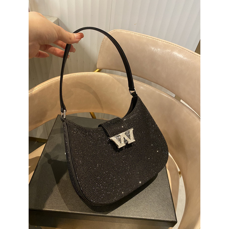 Alexander Wang Denim Mini Shoulder Bag Black