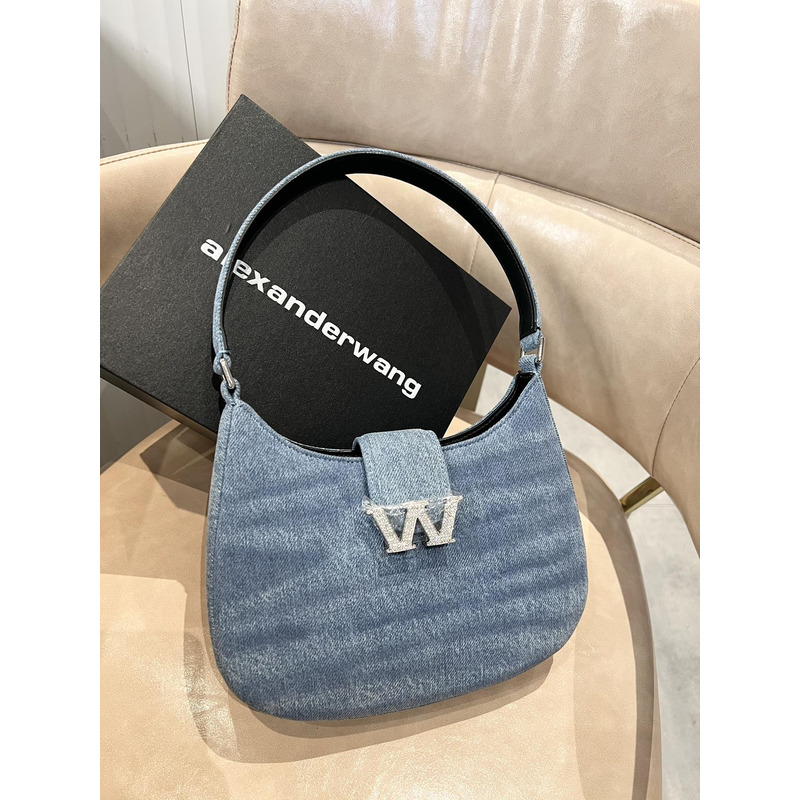 Alexander Wang Denim Mini Shoulder Bag Blue