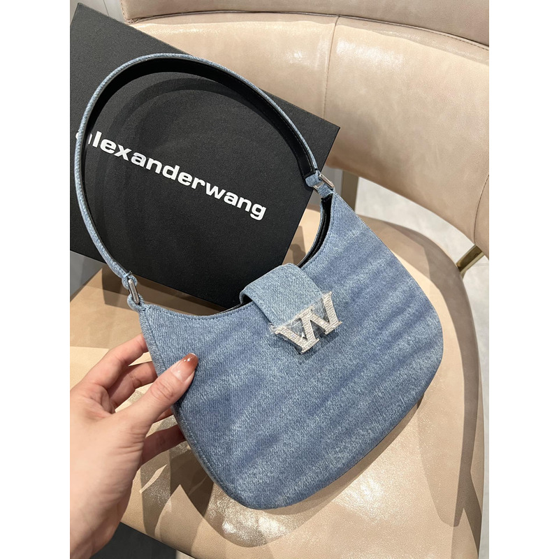 Alexander Wang Denim Mini Shoulder Bag Blue