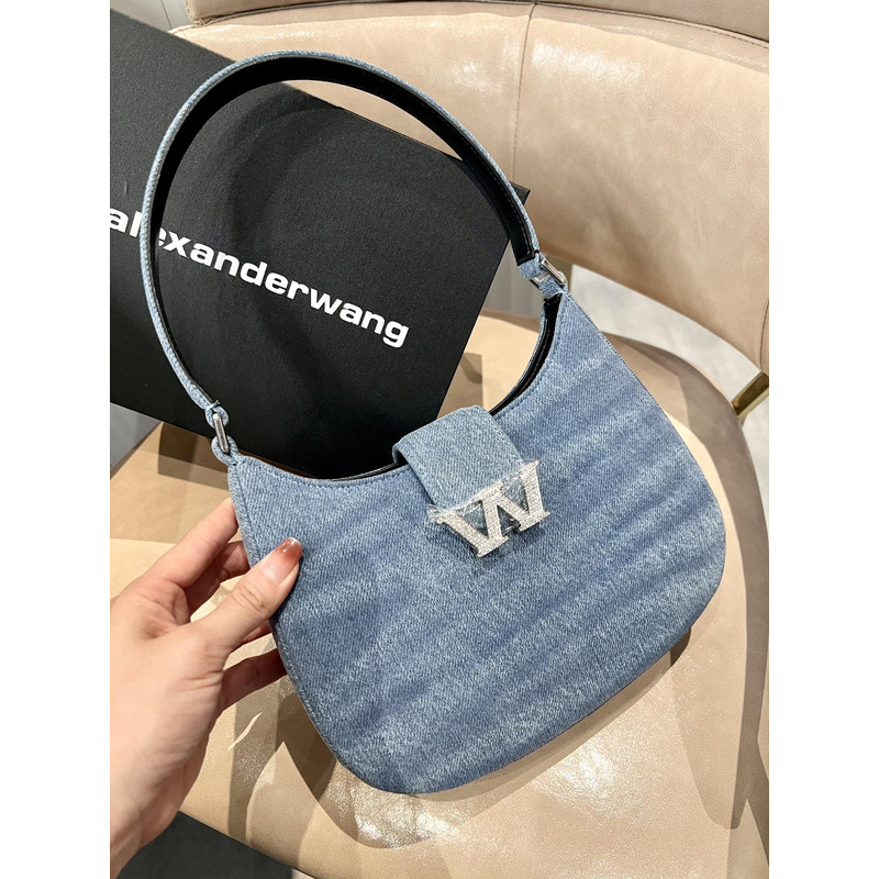 Alexander Wang Denim Mini Shoulder Bag Blue