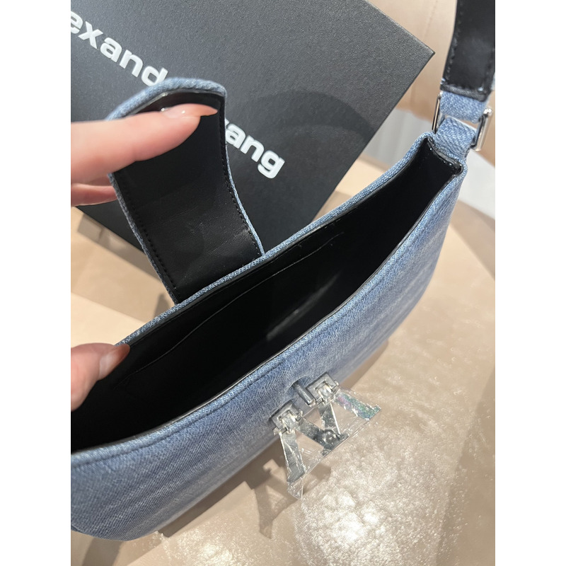 Alexander Wang Denim Mini Shoulder Bag Blue