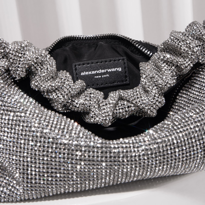 Alexander Wang Scrunchie Mini Handbag Silver