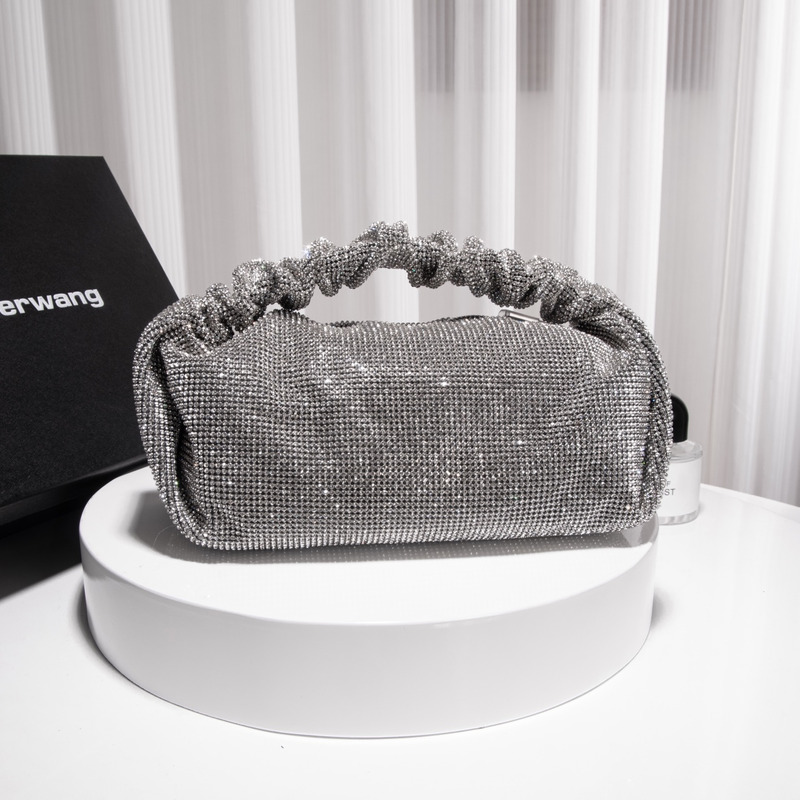 Alexander Wang Scrunchie Mini Handbag Silver